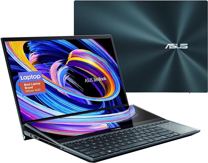 ASUS ZenBook Pro Duo 15.6” OLED 4K i7 16 1TB SSD RTX 3070 UX582LR-XS74T - Blue - Like New