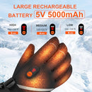 DAXIGA GLOVES WITH 5000MAH RECHARGEABLE BATTERIES SIZE L KEC-5000 - BLACK - Like New