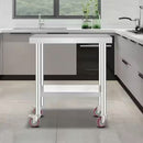 VEVOR STAINLESS WORK TABLE 29.9 X 18.1 X 33.9 IN COMMERCIAL - STAINLESS STEEL - Like New