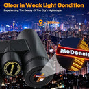 ASACAM 10X42 HD BINOCULARS BAK4 PRISM LIGHTWEIGHT LOW LIGHT VISION - BLACK - Like New