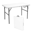 STANSPORT FOLDING CAMP TABLE, 48 X 24 X 29-INCH - WHITE - Scratch & Dent