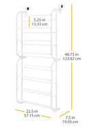 WHITMOR 24 Pair Over The Door Shoe Rack - White Like New