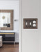 ZILLSEA METAL WALL PLATE 2 TOGGEL 1 DUPLEX SWITCH PLATES 3-GANG 1 PACK - BRONZE - Like New