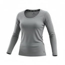 SPYDER WOMEN'S MICRO FRENCH TERRY THERMAL TOP SWL040 - SMALL - HEATHER GREY - Like New