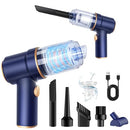 KMM HANDHELD CAR VACUUM CLEANER 9000PA AIR DUSTER 120W VACUUM LIGHT - BLUE - Like New