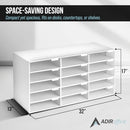 ADIROFFICE CARDBOARD CLASSROOM MAILBOX, 501-15-WHI - WHITE - Like New