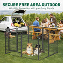 VISCOO Dog Playpen 8 Panels 40" H Heavy Duty Metal Dog Pen 8PANEL40INCH - BLACK - Like New