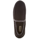 FLOOPI MEN’S CLASSIC MICROSUEDE MOCCASIN SLIPPER SIZE 11-12 - MEN L - BLACK - Brand New