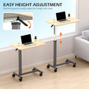 WOTURE Adjustable Overbed Table with Wheels, Bedside_ble_v2_maple CBZ041-MAPLE - Like New