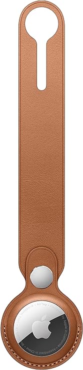 Apple AirTag Case Leather Loop MX4A2ZM/A - Saddle Brown Like New