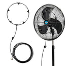 TORNADO 13 INCH MISTING KIT FAN WATER MISTER SYSTEM FOR BACKYARD - BLACK - Like New