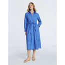 FREE ASSEMBLY COTTON EYELET MAXI SHIRTDRESS - SIZE: WOMEN 2XL - COTTAGE BLUE - Like New