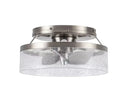 IHOMEADORE 12.6 IN. INDOOR STAIN NICKEL FLUSH MOUNT CAGED CEILING FAN - SILVER - Like New