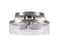 IHOMEADORE 12.6 IN. INDOOR STAIN NICKEL FLUSH MOUNT CAGED CEILING FAN - SILVER - Like New