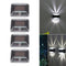 WOOXGEHM 4PCS LED Solar Wall Light, Illuminated Outdoor, WOOXGEHM-4PCS - BLACK - Like New
