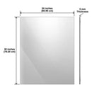 Duprima Frameless Mirror, 24 x 30 (Horizontal/Vertical) B0C559KPCP - Black - Brand New