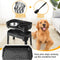OIYEEFO 3 IN 1 Elevated Dog Bowls Mess Proof Raised 4 Height Adjustable - Black - Brand New