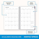 BLUE SKY 2026 WEEKLY MONTHLY PLANNER CALENDAR 5" X 8" CLEAR POCKET COVER LAILA - Brand New