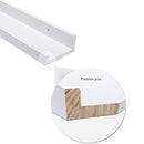 AZSKY 24 Inch Picture Ledge Shelf Floating Shelves Wall Mounted Set of 2 White - Brand New