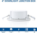 HYPERIKON 4 INCH RECESSED LED DOWNLIGHT,JUNCTION BOX DIMMABLE,, 6 PACK - WHITE - Brand New
