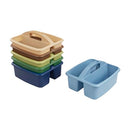 ECR4Kids 2-Compartment Large Storage Caddy Organizer, 6-Pack, Earthtone - Brand New