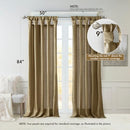 MADISON PARK EMILIA FAUX SILK SINGLE CURTAIN PRIVACY LINING WIN40-118 - BRONZE - Like New