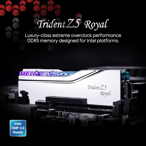 G.SKILL Trident Z5 Royal Series (XMP 3.0) DDR5 32GB (2x16GB) 7600MT/s - Silver Like New