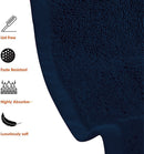 SIMPLE ELEGANCE 6-PACK PLUSH BATH TOWEL SET (27X52 INCH) - NAVY - Like New