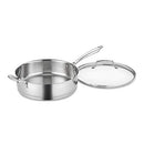 CUISINART 3-QUART SAUTE PAN WITH HELPER AND COVER - STAINLESS STEEL - Like New