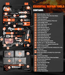 328 Piece Tool Set Tool Kit Toolbox Storage Case with Drawer - ORANGE - Like New