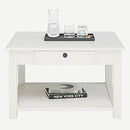 Panana Coffee Table, Small Coffee Table with Drawer and Shelf, Mid Century - Like New