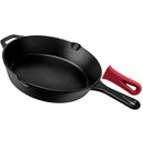CUISINEL PRE-SEASONED CAST IRON SKILLET 10-INCH W/ HANDLE COVER - BLACK - Like New