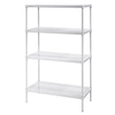 Muscle Rack PWS301447-4W Steel Wire Shelving 4 Adjustable Shelves - White - Brand New