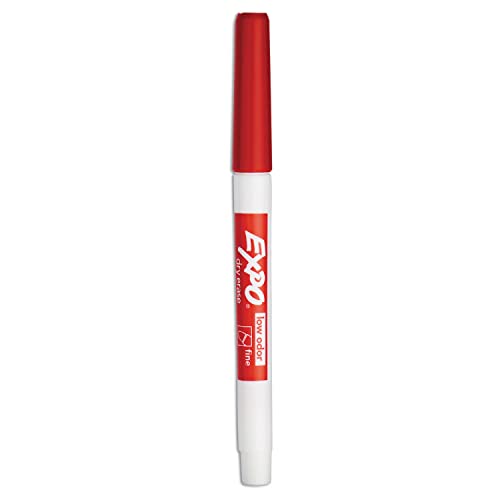 EXPO 86002 SANFORD EXPO LOW ODOR DRY ERASE MARKER FINE POINT RED BOX OF 12 - Brand New