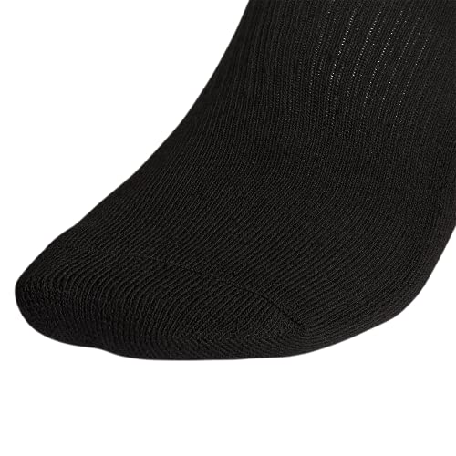 ADIDAS MEN'S CUSHIONED LOW CUT SOCKS ARCH COMPRESSION MEN 12-15 BLACK 6-PACK - Brand New