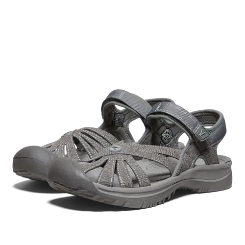 1016733 KEEN Women's Rose Casual Closed Toe Sandals Gargoyle/Raven Size 8.5 - Like New
