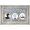 39845288102400036 APACHE MILLS FASHIONABLE DELUXE "PRECAUTIONS" MAT- GRAY - Brand New