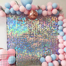 Home Decor Shimmer Wall Backdrop 24 Shining Iridescent Sequin Panels - Silver - Brand New
