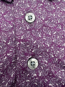 PGA TOUR MEN'S SHORT SLEEVE PRINTED GOLF POLO SHIRT - SIZE: MEN L - PURPLE - Brand New