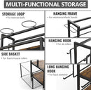 Easycom Home Gym Storage 4 Tier Large Capacity Rack for Dumbbells - BROWN - Like New