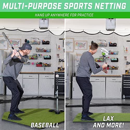GOSPORTS SPORTS NETTING 10FT HITTING NET GOLF BASEBALL HOCKEY SOCCER - BLACK - Brand New