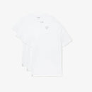 TH3444 LACOSTE MEN'S 100% COTTON REGULAR FIT V-NECK T-SHIRT 3-PACK - WHITE - L - Like New