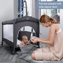 BabyBond Baby Bassinet Bedside Crib Pack and Play UP650S - Gray - Like New