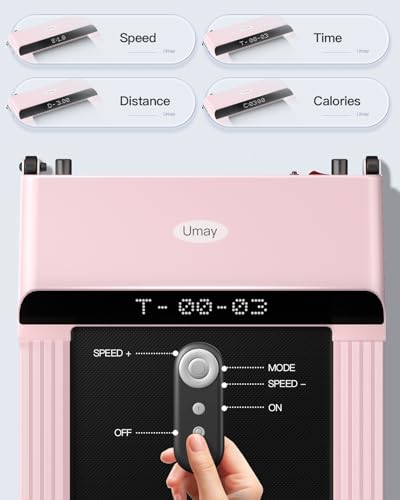 UMAY R LIGHTWEIGHT TREADMILL REMOTE APP CONTROLLED PINK X512W - Like New