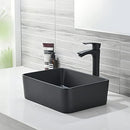 Black Vessel Sink iAnomla 16"x12” Rectangular Above Counter Matte Black - Brand New