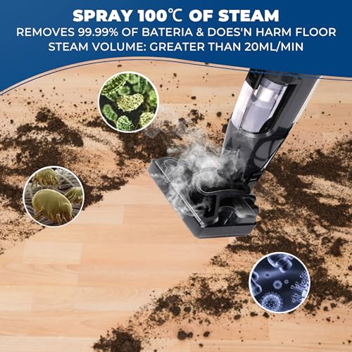 IULULU VCS-160A Vacuum Cleaner and Steam Mop Combo, 16Kpa, HEPA - Black - Like New