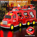Doloowee Police Truck Toys Toddlers 3 4 5 6 Years Old 7 in 1 Truck Friction Red - Like New