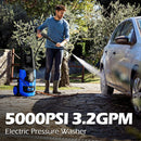 DGIVOVO PRESSURE WASHER, 5000PSI 3.2GPM ADJUSTABLE TOUCH SCREEN - BLUE - Like New