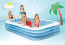 INTEX RECTANGULAR FAMILY LOUNGE INFLATABLE SWIMMING POOL 10FT X 6FT X 22FT - Brand New