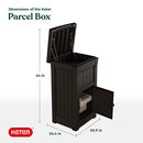 Keter Delivery Box for Porch with Lockable Secure Storage Compartment Brown - Like New